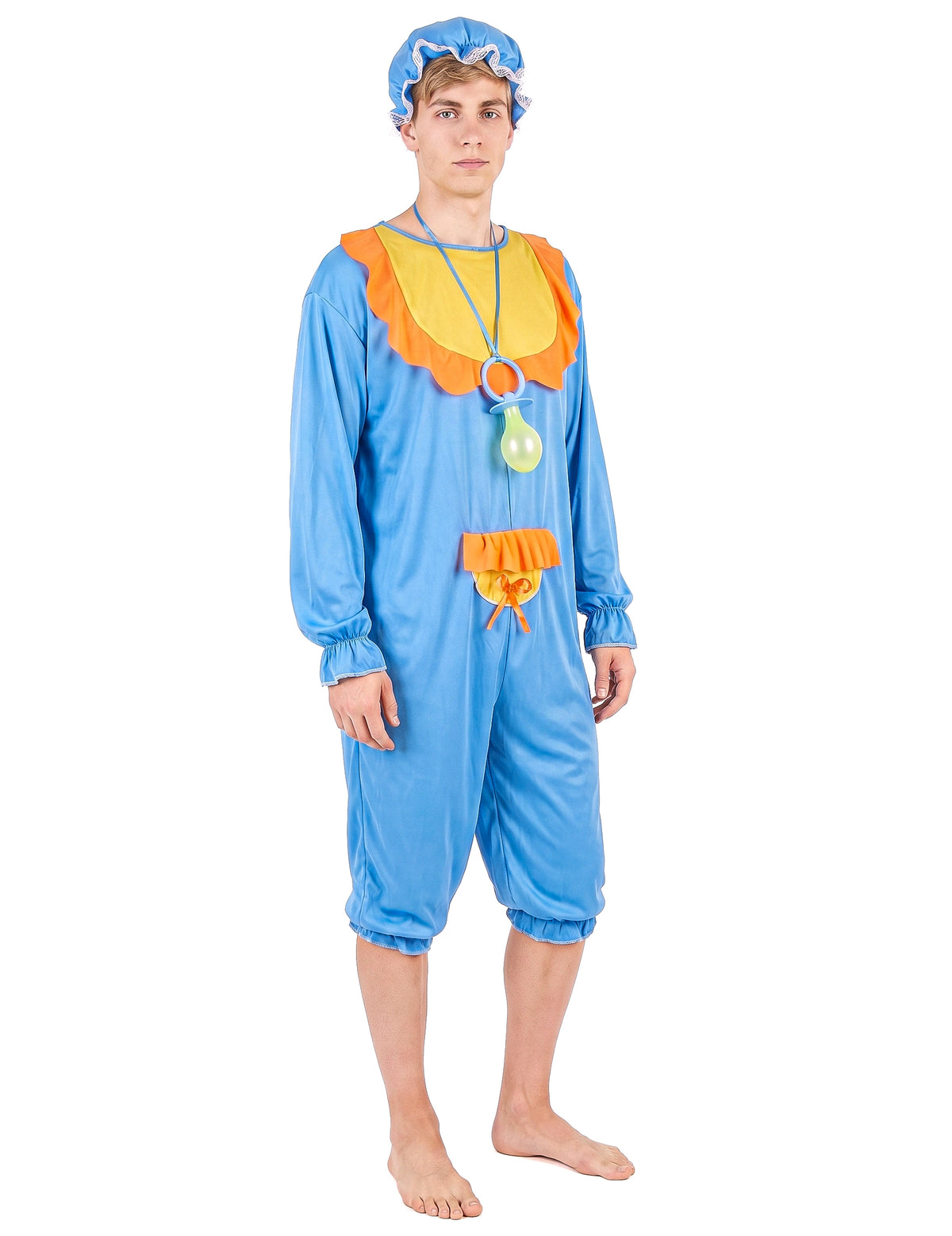 Costum pentru bebeluși albastru și galben pentru bărbați
