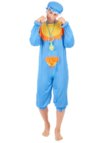 Costum pentru bebeluși albastru și galben pentru bărbați