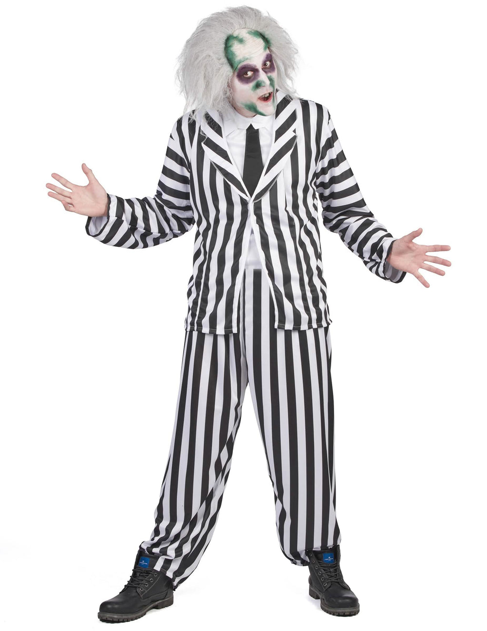 Vedere din față a costumului Beetlejuice pentru bărbat