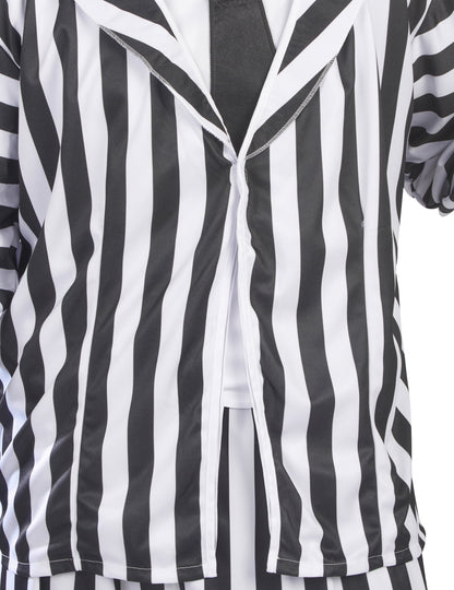 Déguisement Beetlejuice™ pour homme à rayures noires et blanches
