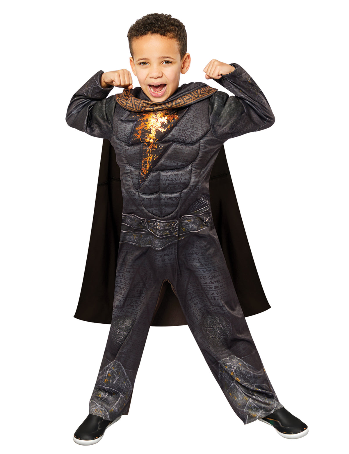 Déguisement Black Adam™ pour enfant noir et or avec cape