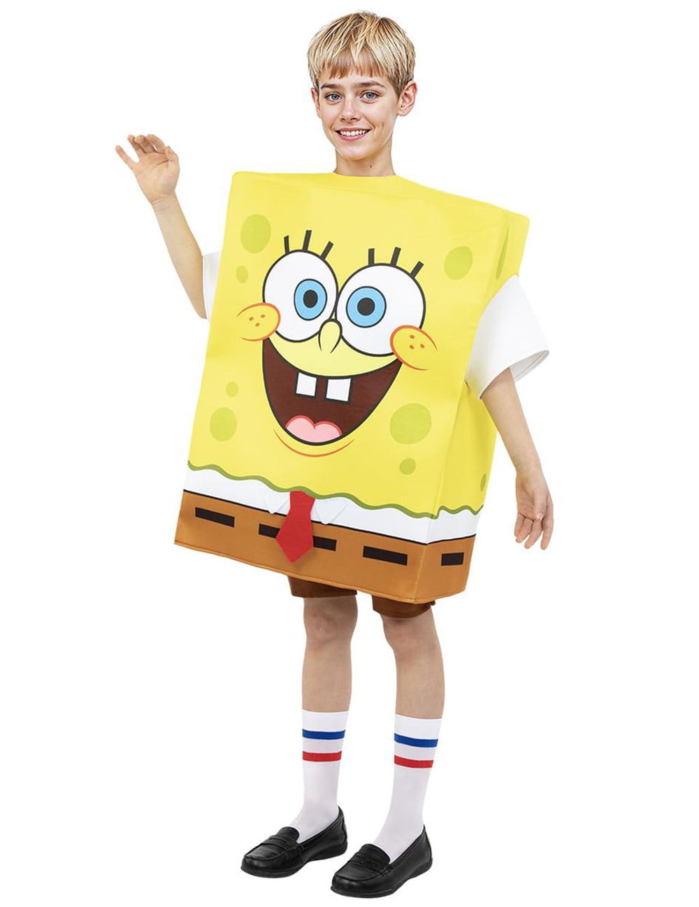 Vue de face du déguisement Bob l'Éponge pour enfant