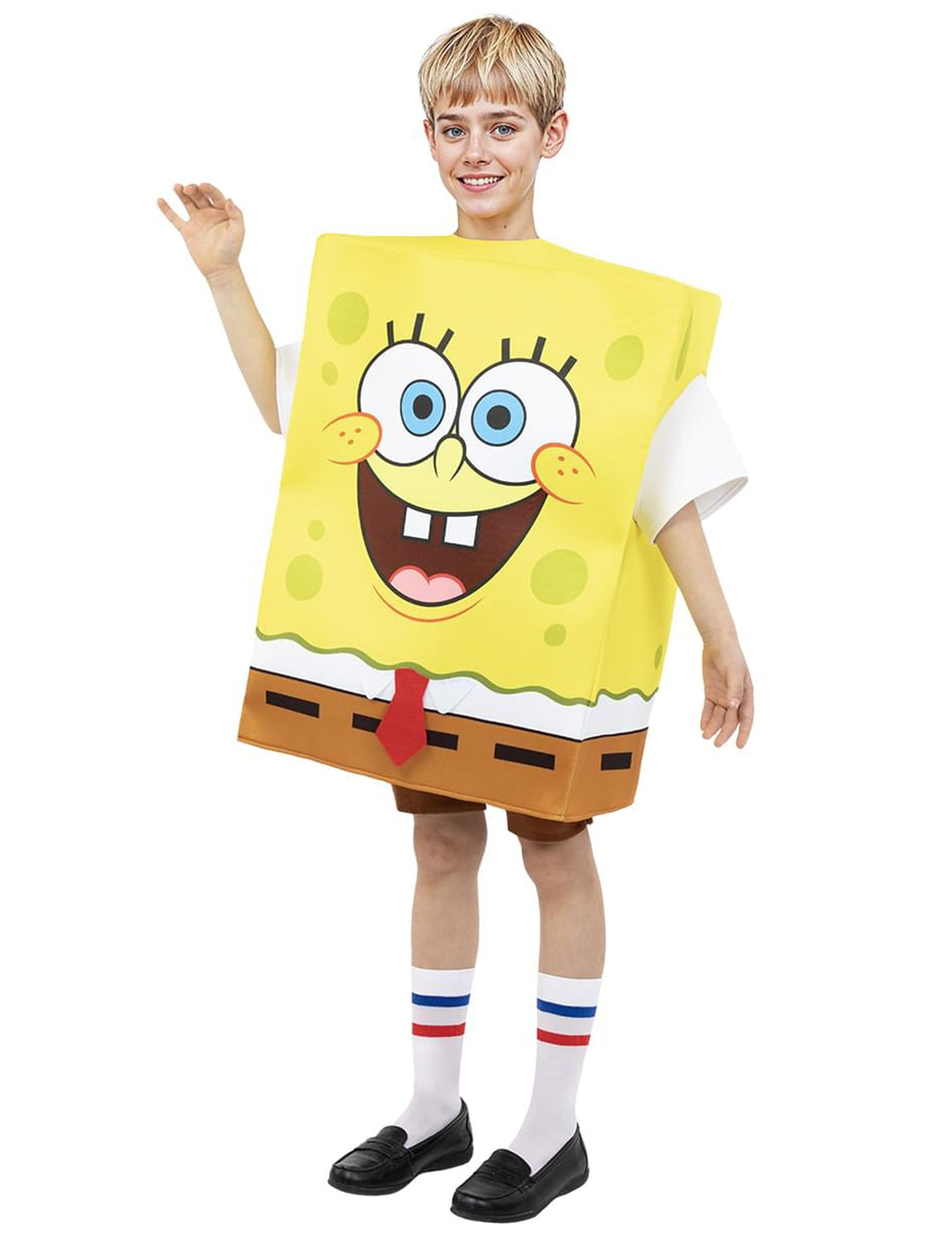 Vue de face du déguisement Bob l'Éponge pour enfant