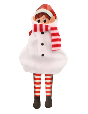 Déguisement bonhomme de neige pour poupée lutin farceur