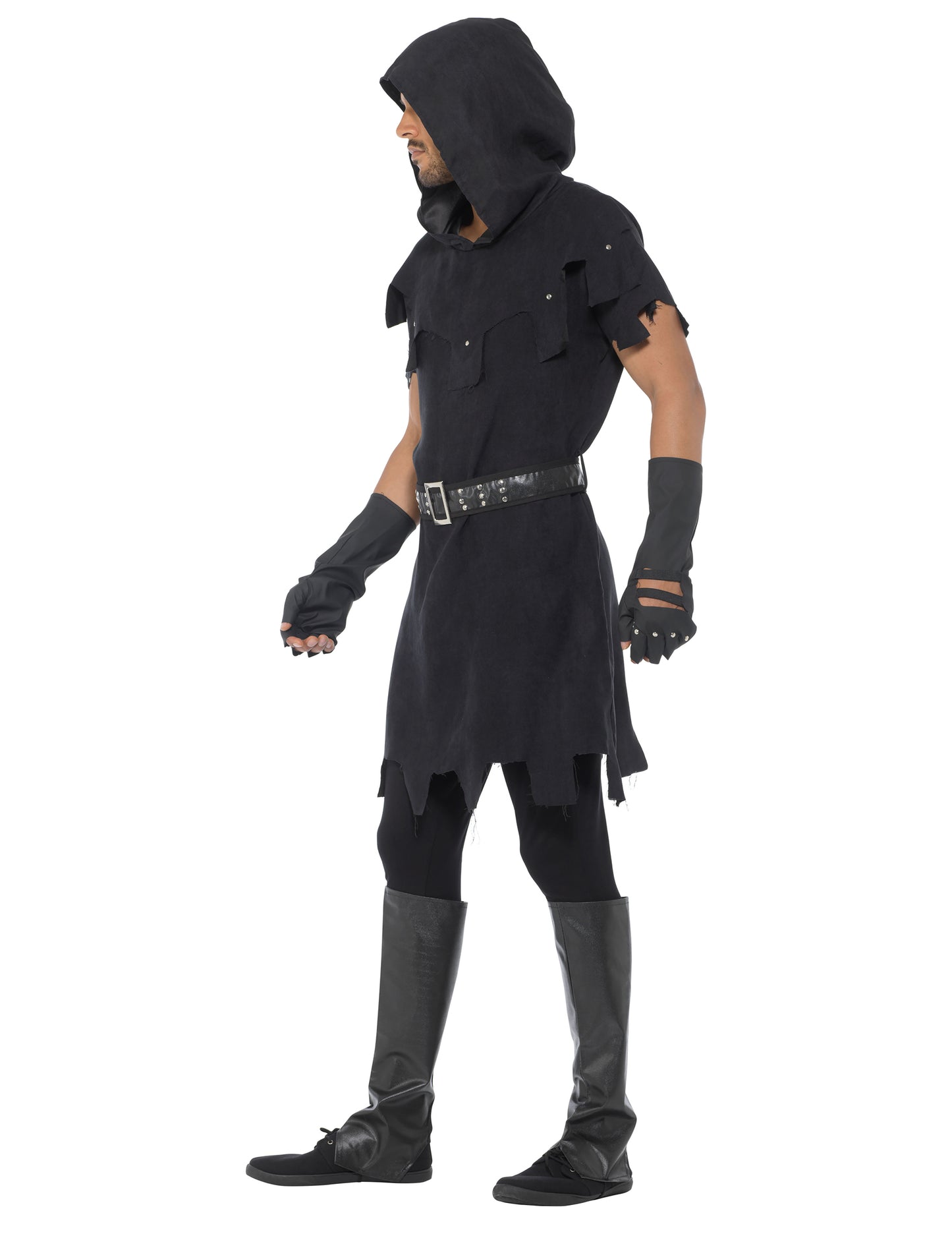 Vue de profil du déguisement de bourreau pour homme