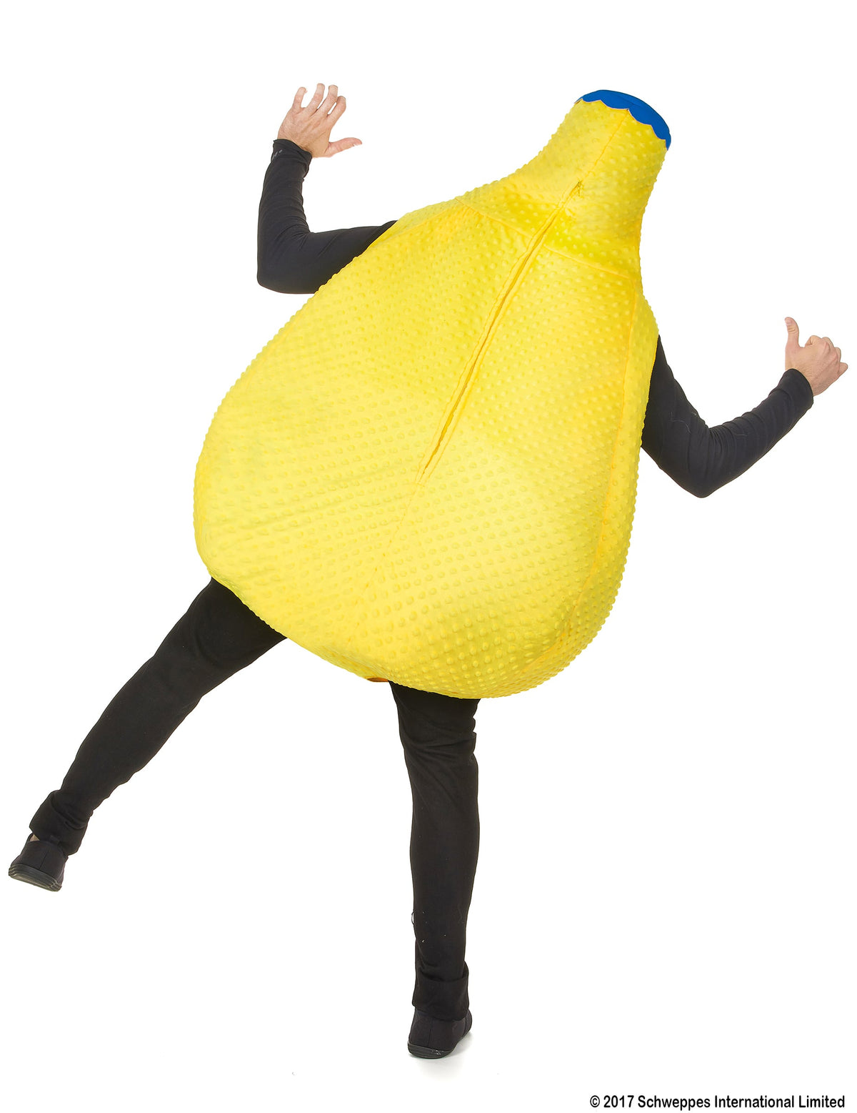 Vue de dos du déguisement Bouteille d'Orangina™ pour adulte