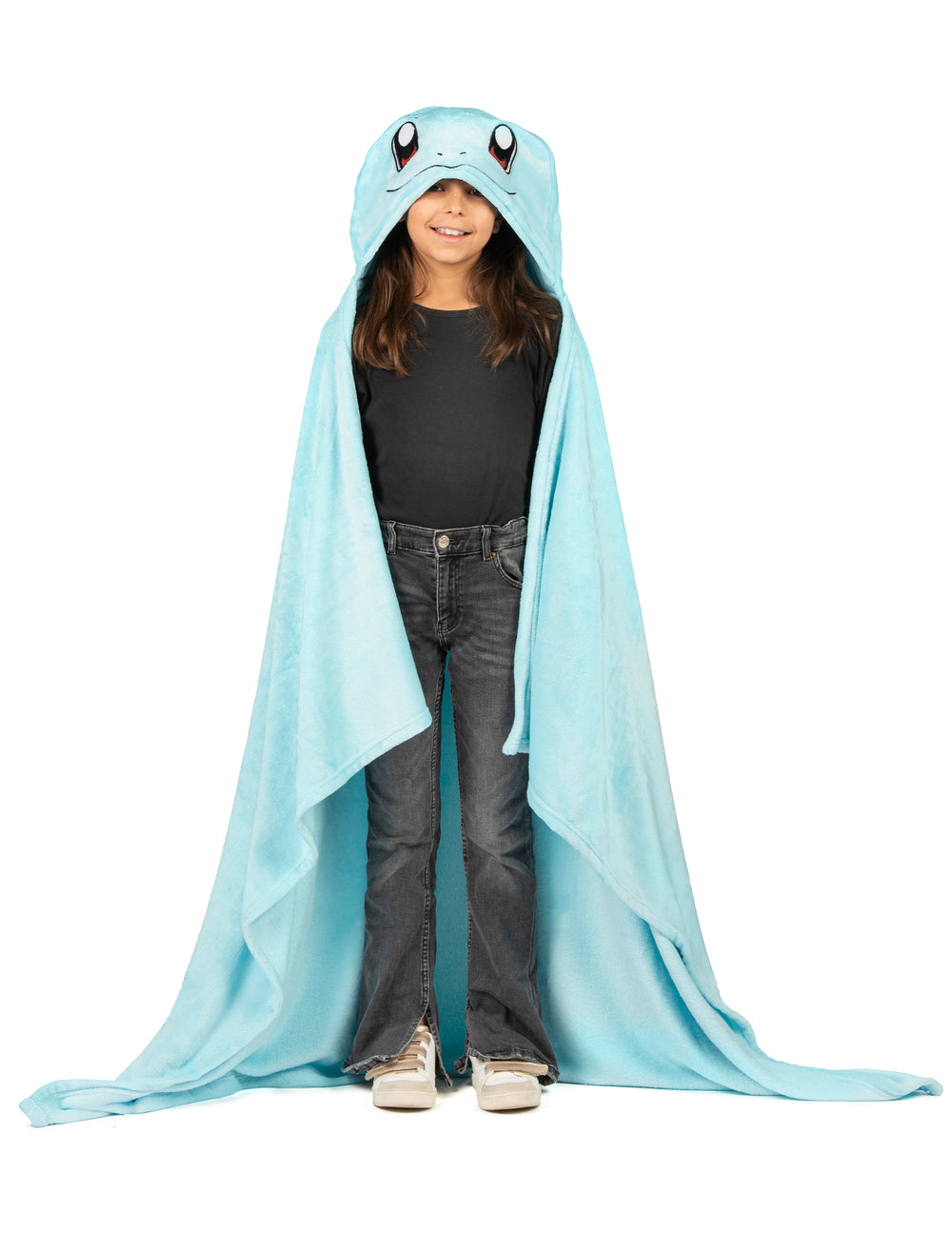 Déguisement plaid polaire à capuche Carapuce Pokémon pour enfant bleu