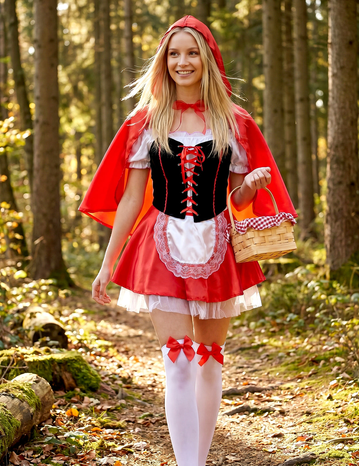 Costum de chaperon roșu al femeilor