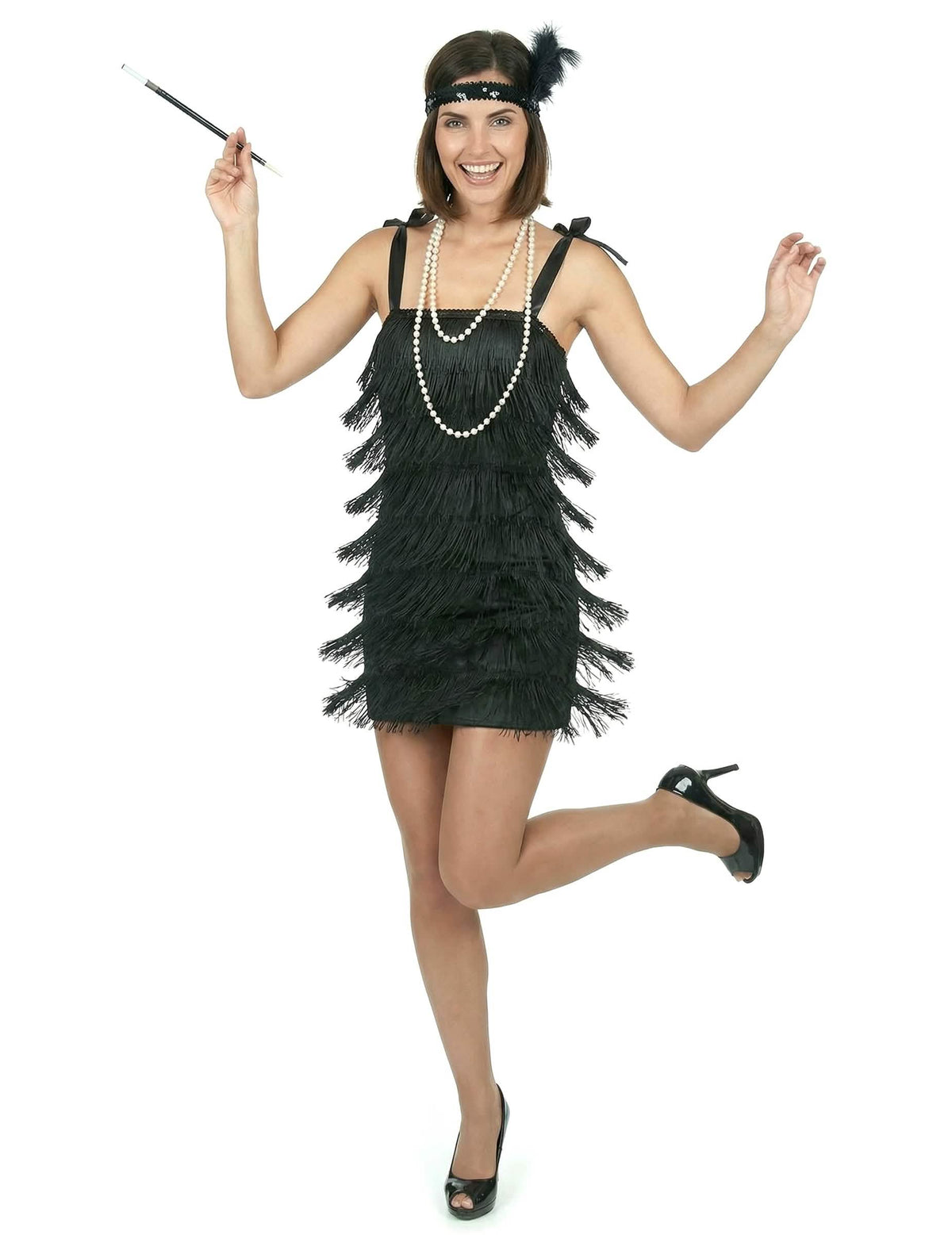 Vue d'ensemble cu accesorii ale costumului charleston pentru femeie