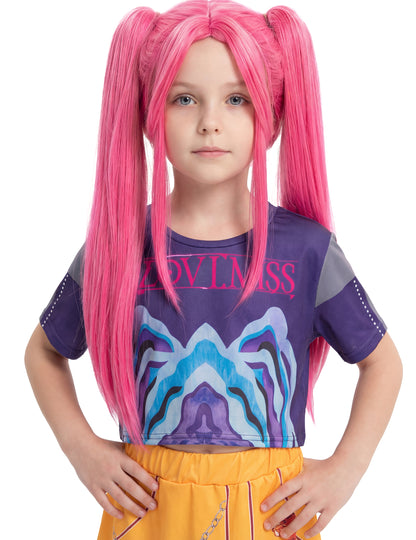 Costum Vânătoare de demoni Kpop cu fustă pentru fată 