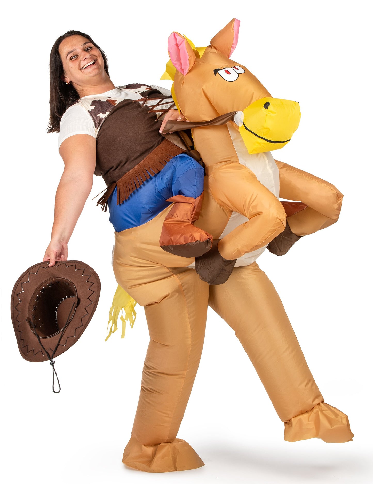 Costum de cal gonflabil pentru adulți