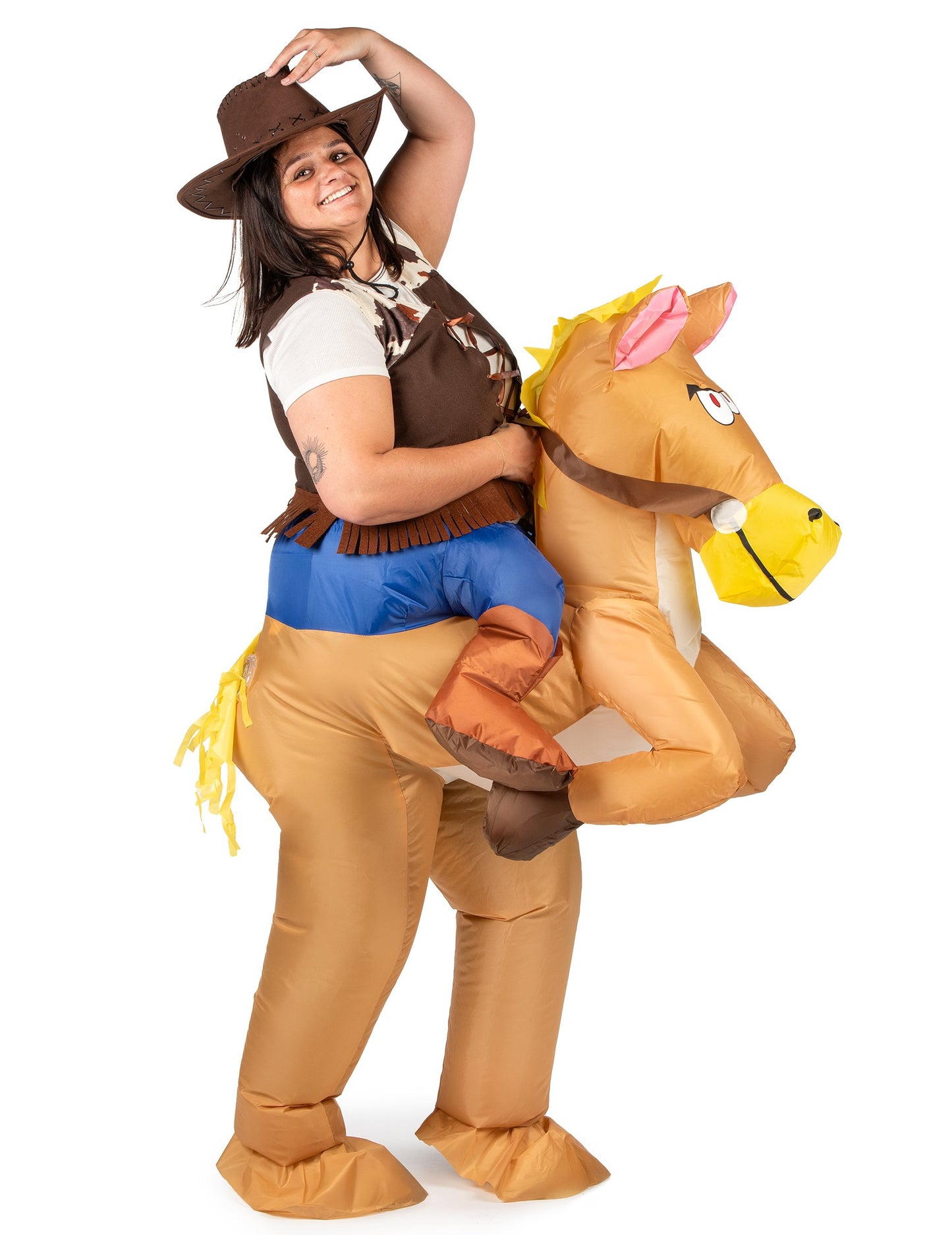 Costum de cal gonflabil pentru adulți