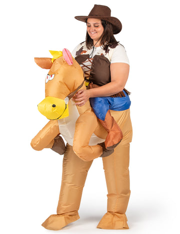 Costum de cal gonflabil pentru adulți