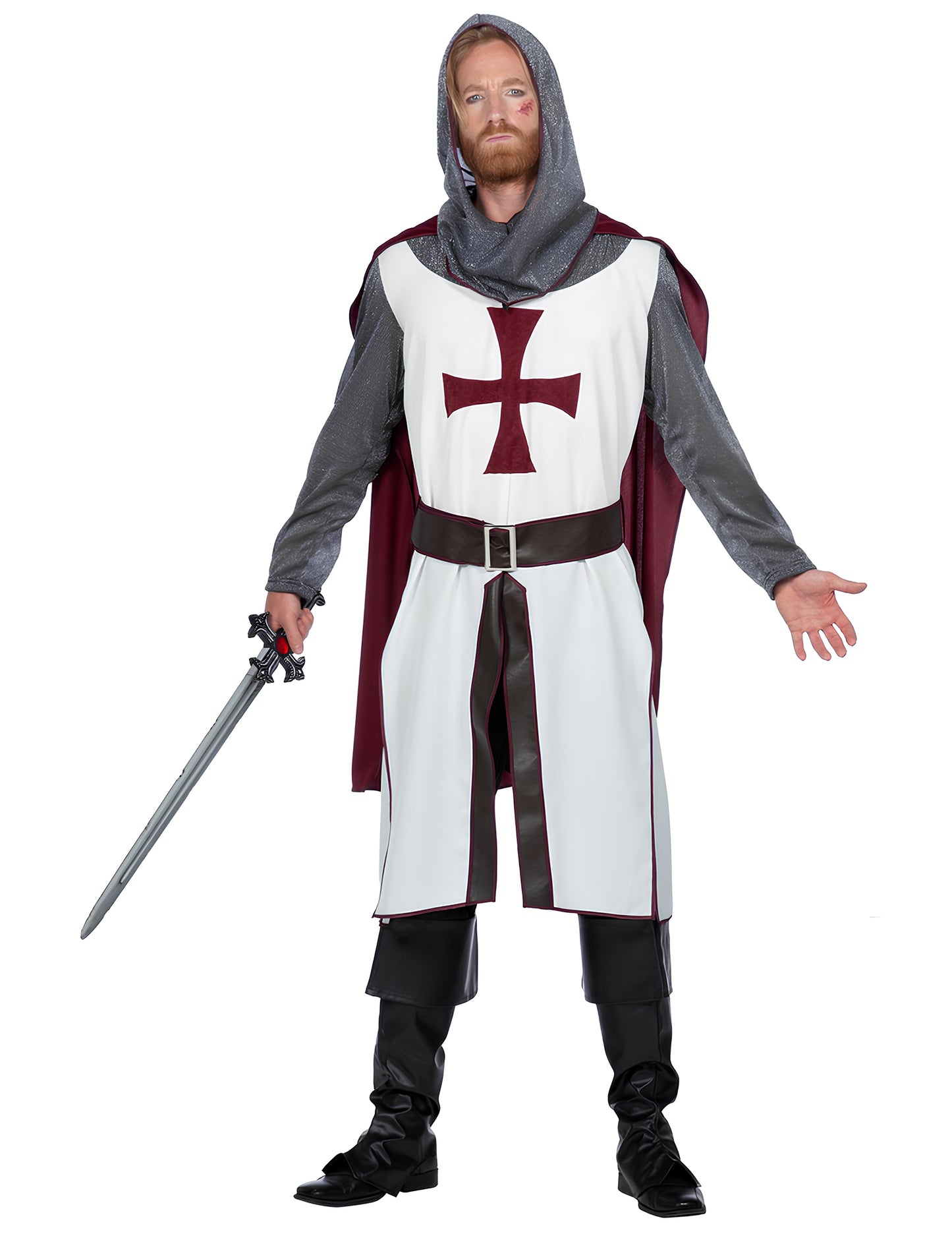 Costum de cavaler templier de lux pentru bărbați 