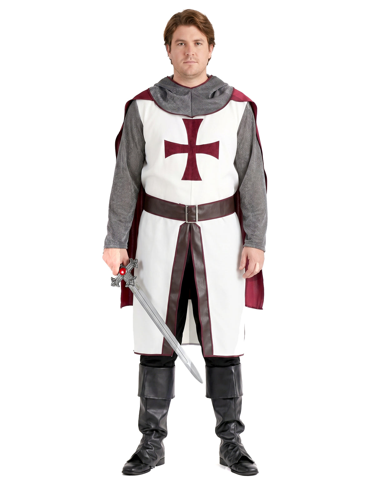 Costum de cavaler templier de lux pentru bărbați 