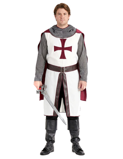 Costum de cavaler templier de lux pentru bărbați 