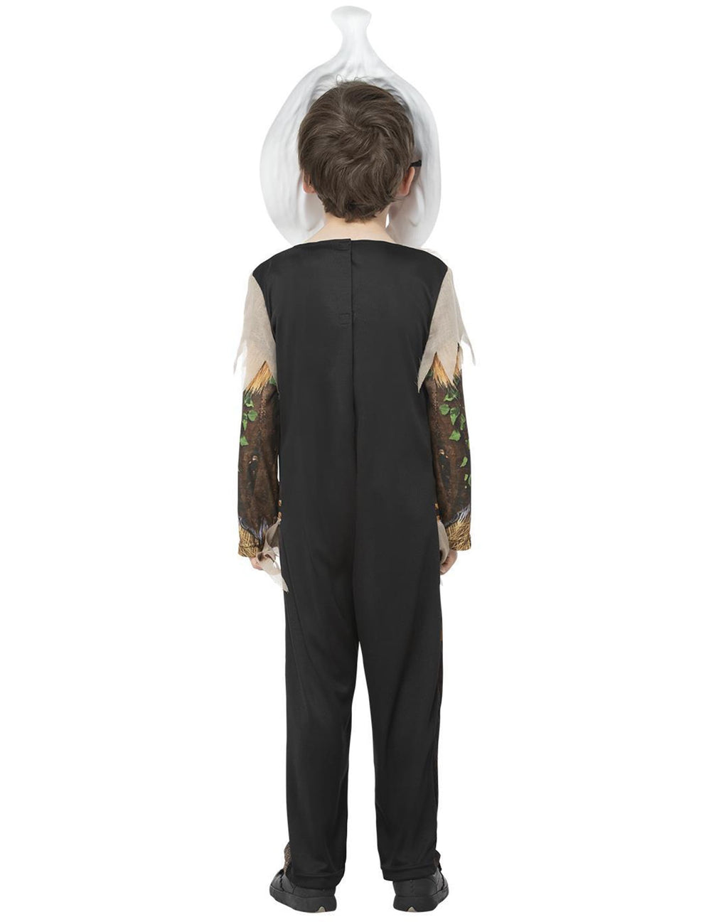Vue de dos du déguisement citrouille épouvantail pour enfant