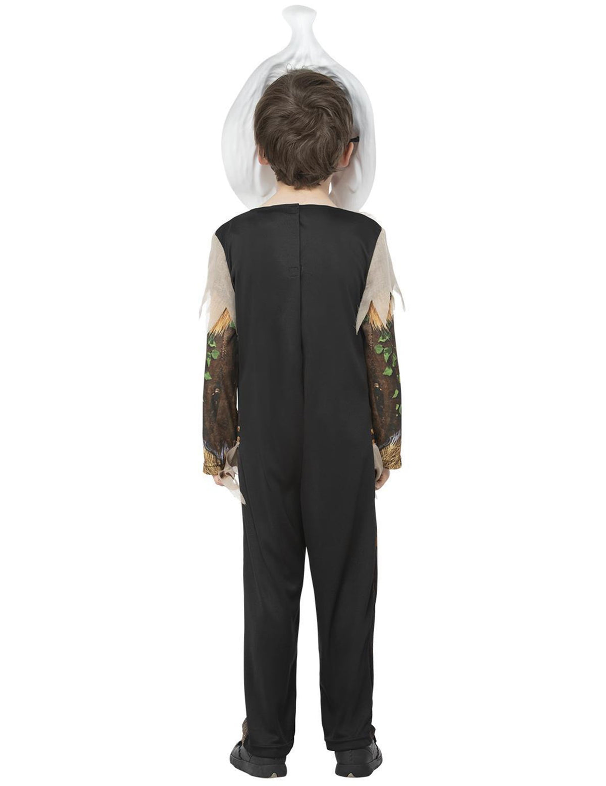 Vue de dos du déguisement citrouille épouvantail pour enfant