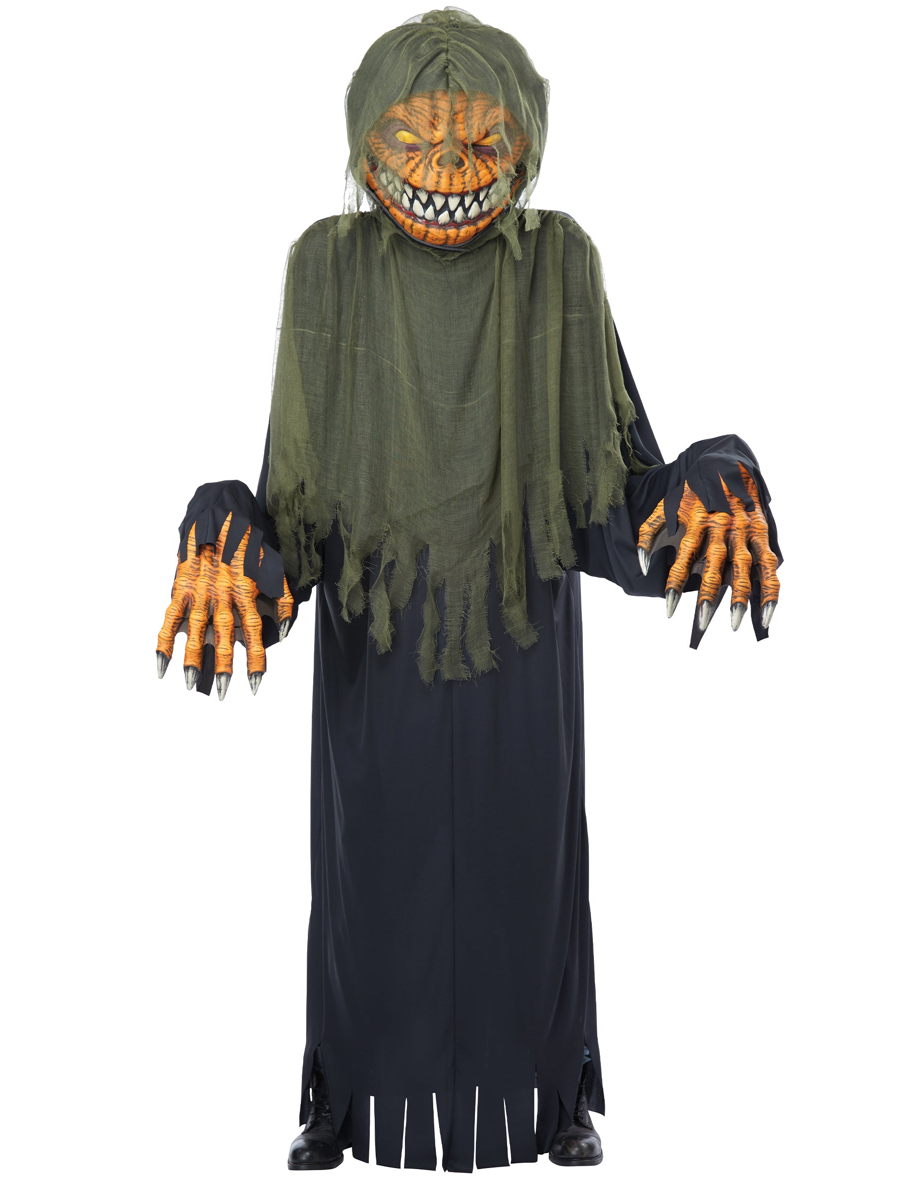 Vue de face du déguisement citrouille géante 2 en 1