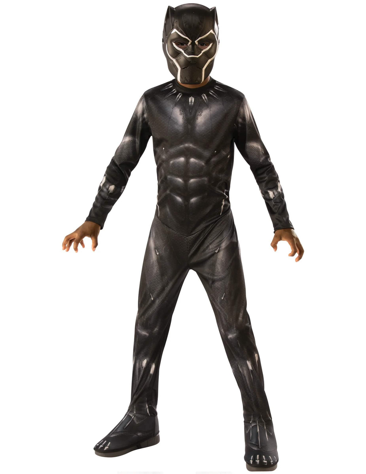 Ținută clasică Black Panther Infinity War pentru băiat negru cu mască