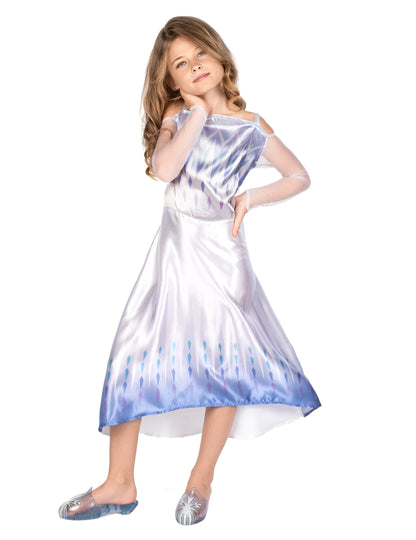 Costum clasic alb Elsa din Regatul de Gheață 2™ pentru fete