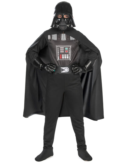 Vue de face du déguisement classique Dark Vador pour garçon