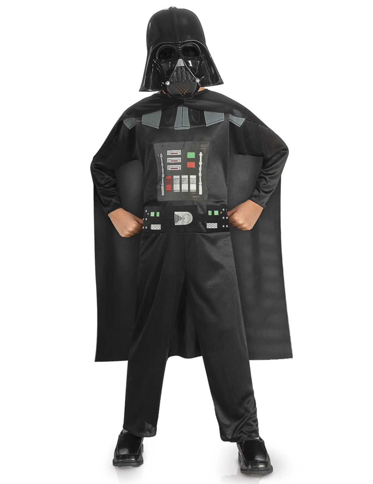 Costum clasic Dark Vader Star Wars™ pentru băiat negru cu mască și pelerină