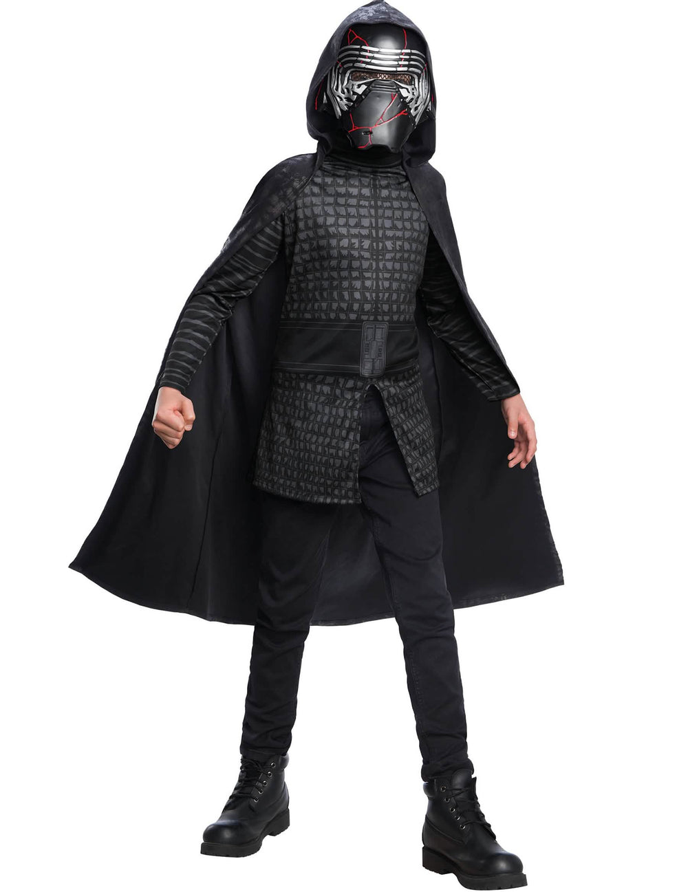 Costum clasic Kylo Ren Star Wars IX pentru copil negru cu mască și pelerină