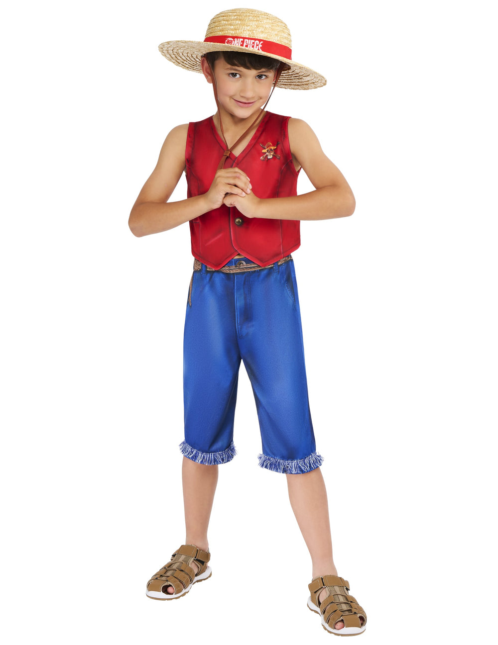 Vue de face du déguisement classique Luffy One piece™