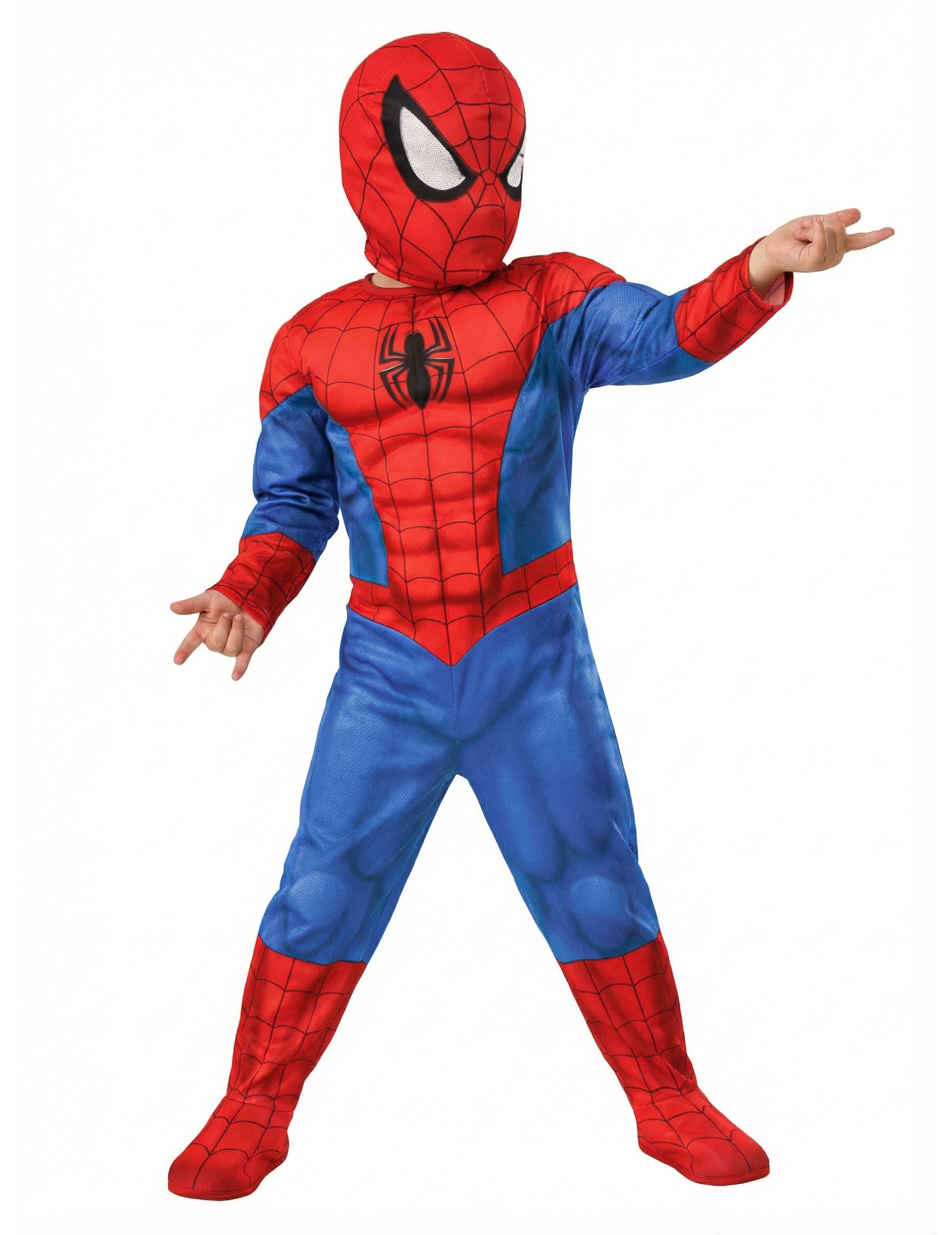 Pose d'action du déguisement classique sensation Ultimate Spiderman