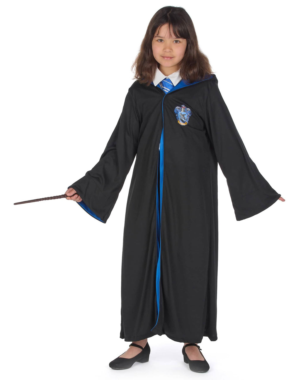 Vizualizare de ansamblu cu baghetă a costumului clasic Serdaigle Harry Potter™