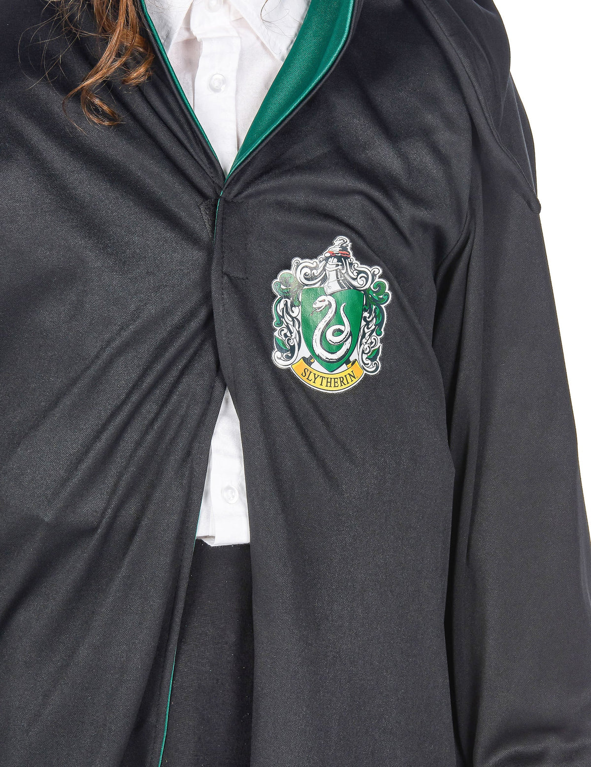 Détail de l'écusson du déguisement classique Serpentard Harry Potter