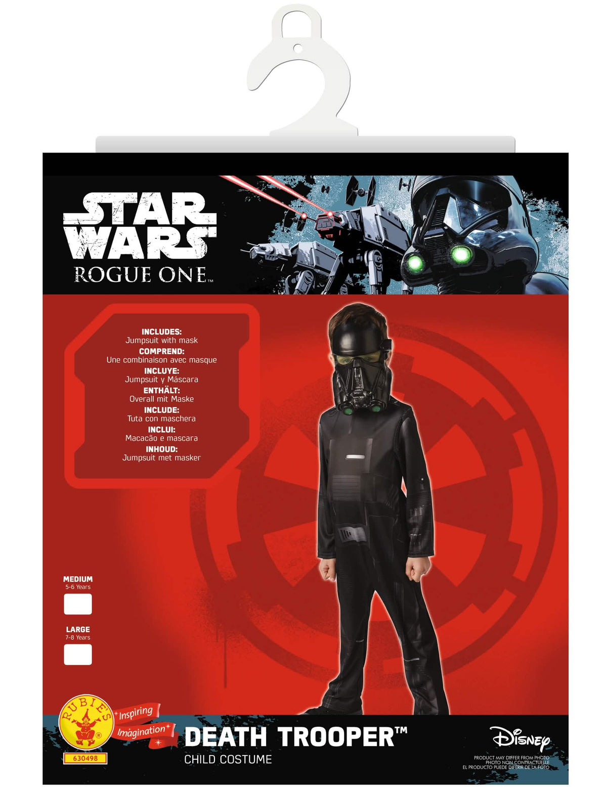 Vederea ambalajului a costumului clasic Death trooper Star Wars Rogue One pentru copil