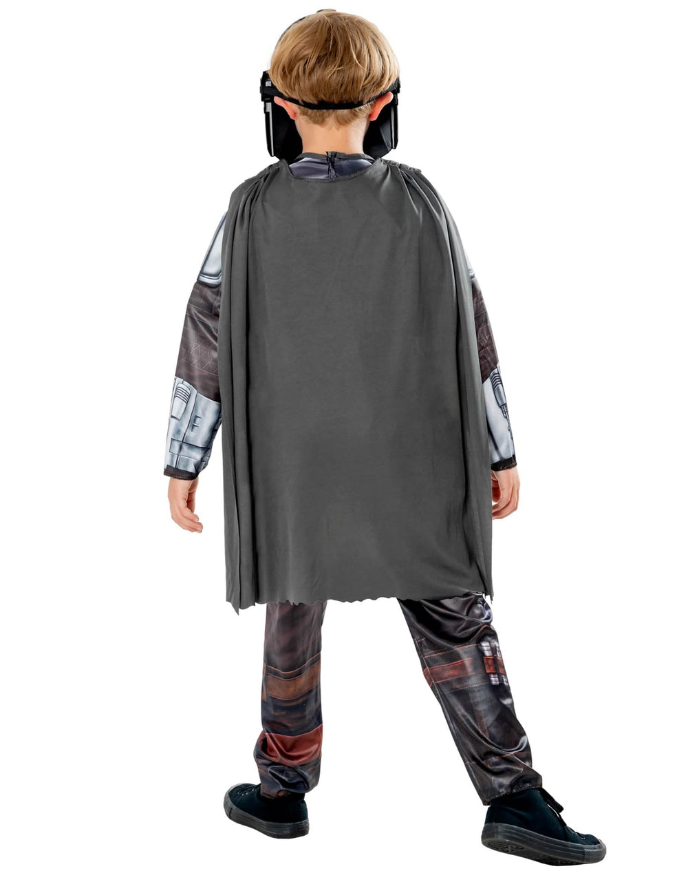 Vedere din spate a costumului clasic Star Wars The Mandalorian pentru copil