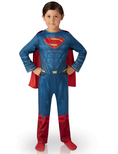 Costum clasic Superman Justice League™ pentru băiat, albastru și roșu, cu pelerină