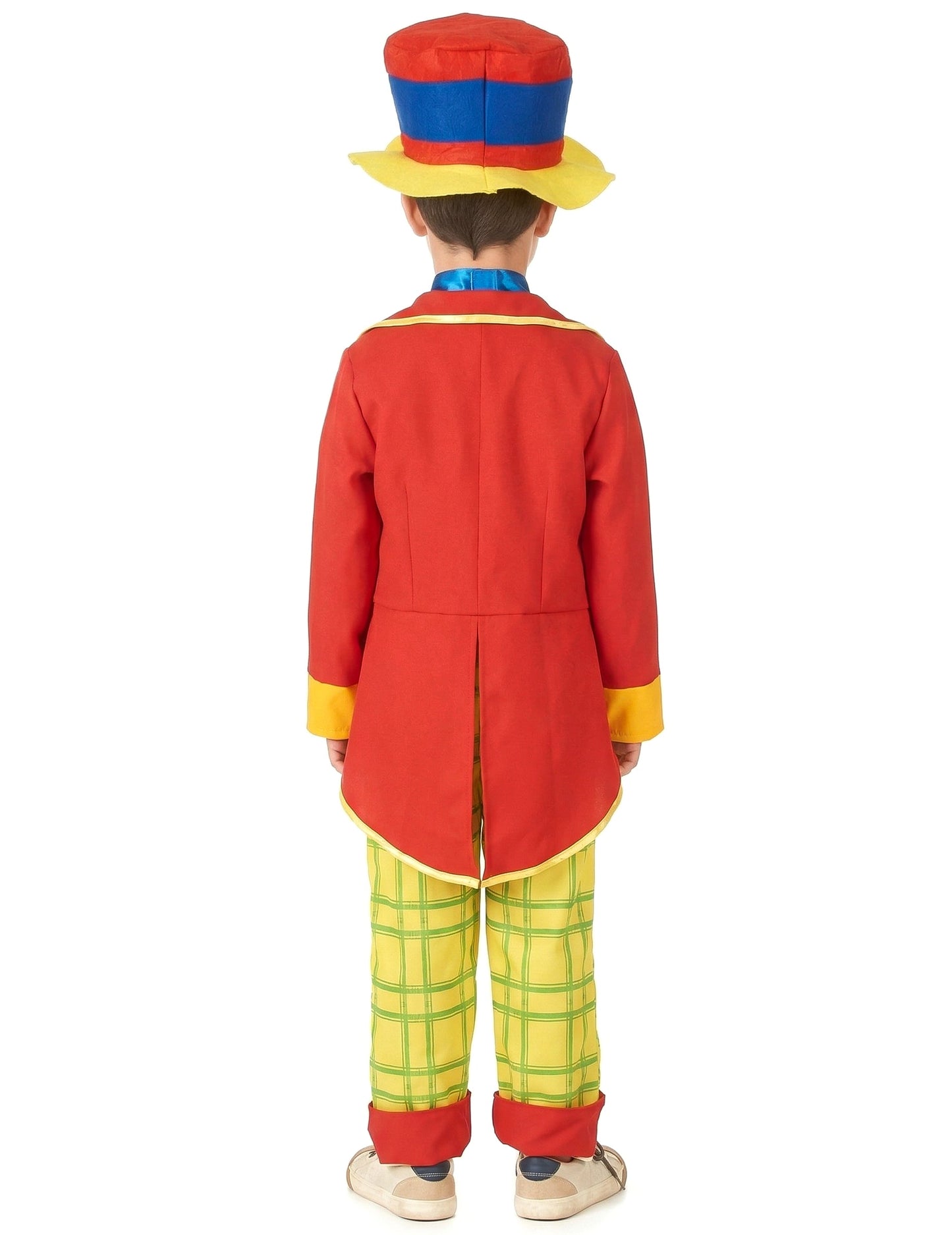 Vue de dos du déguisement clown amusant pour garçon