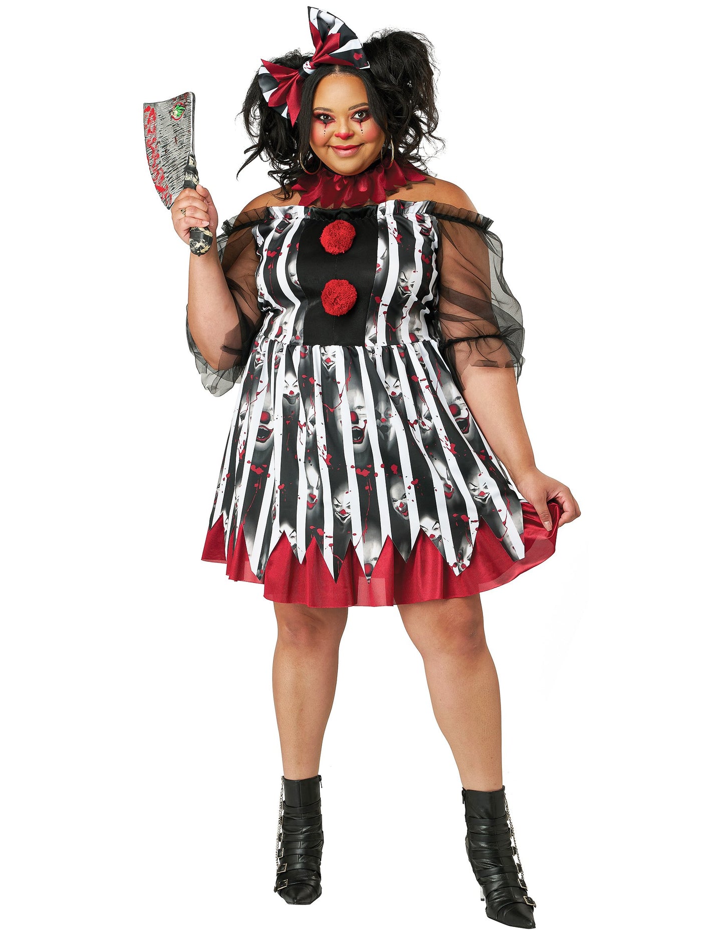 Déguisement clown dément grande taille luxe femme