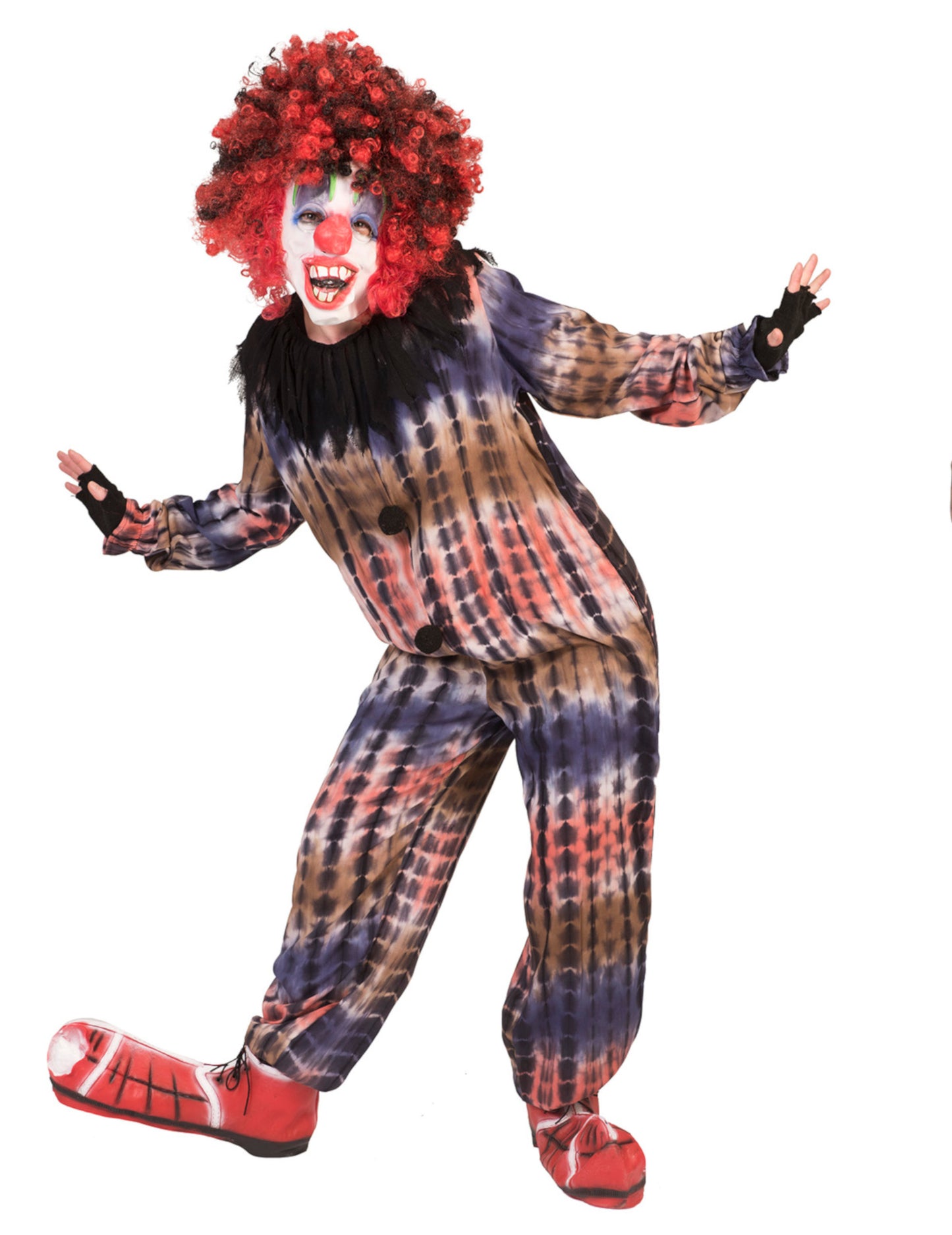 Băiețel înfricoșător deghizare de clovni