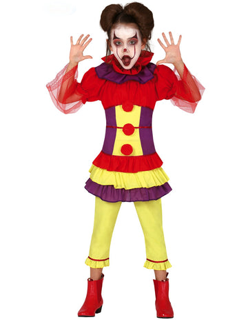 Costumul clovnului maléfic multicolor multicolor