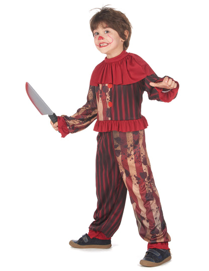 Terifiant băiat roșu terifiant deghizare clovn