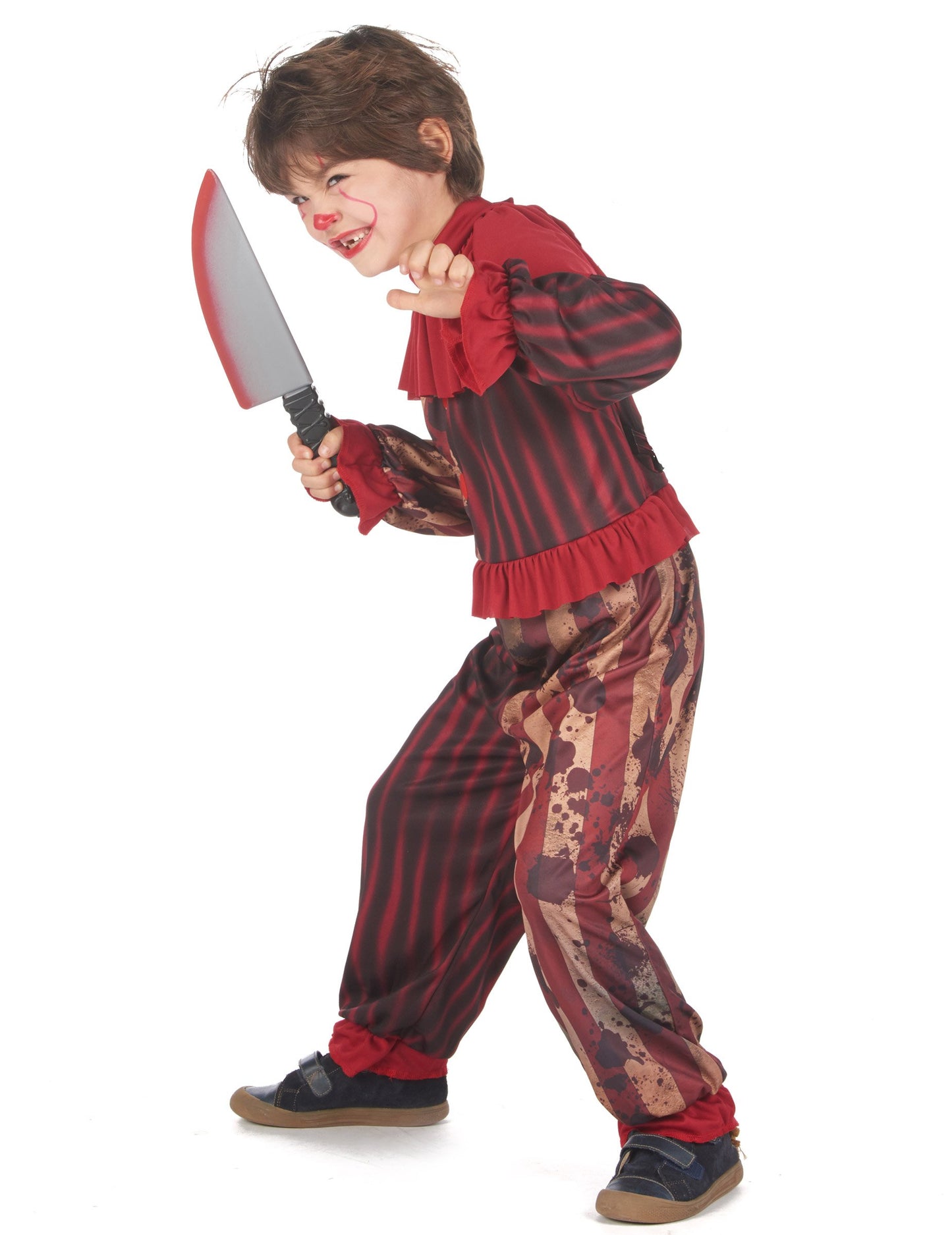 Terifiant băiat roșu terifiant deghizare clovn