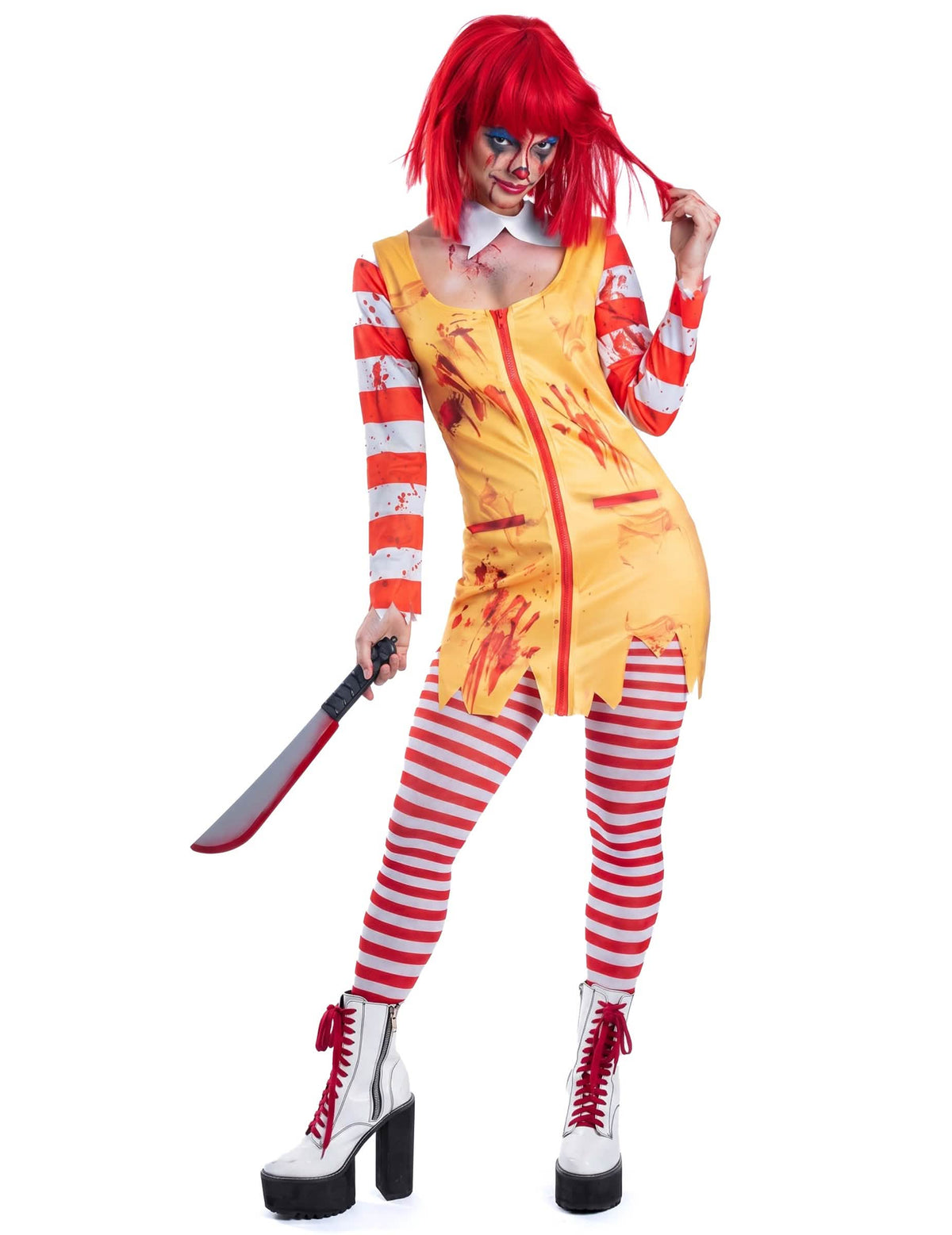 Costum de clovn criminal sexy pentru femei