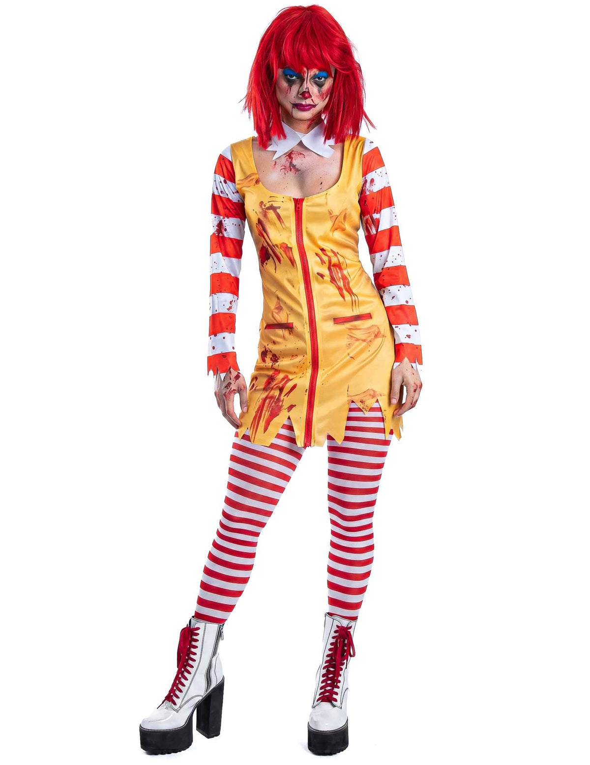 Costum de clovn criminal sexy pentru femei