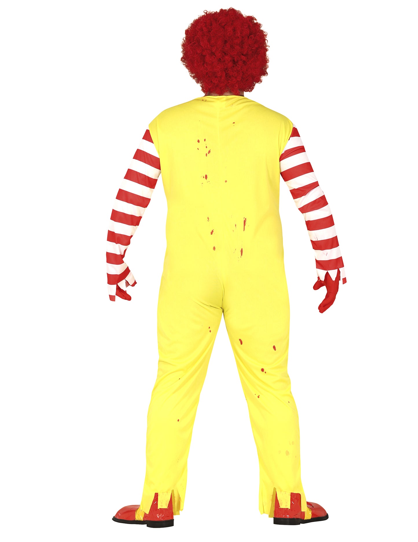 Costum de clovn roșu și galben pentru adulți