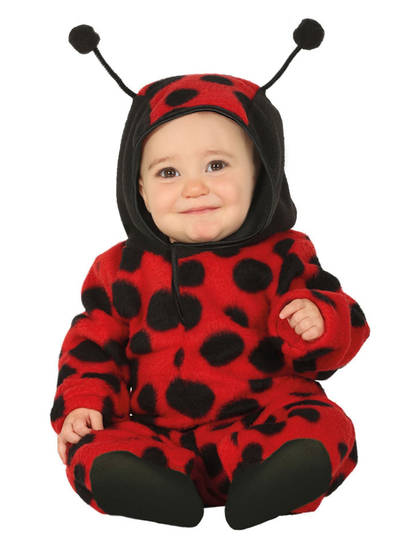 Deghizare combinată cu capota de ladybug pentru bebeluși