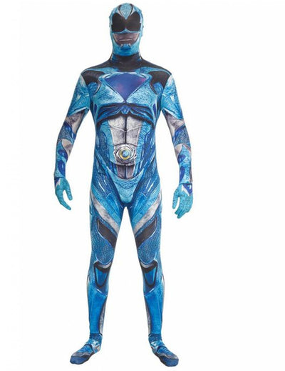Costum salopetă Power Rangers pentru adulți albastru deluxe Morphsuits