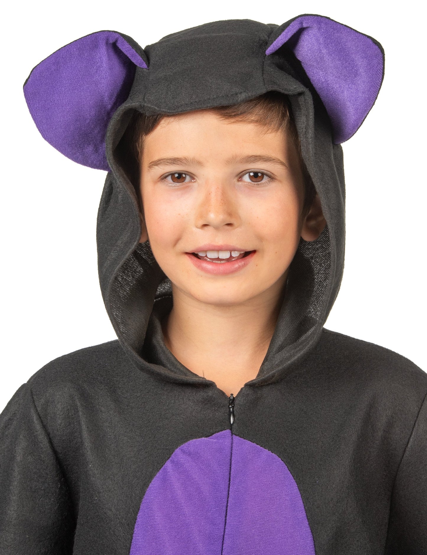 Costum de combinație de bâtă de băieți negri și violet