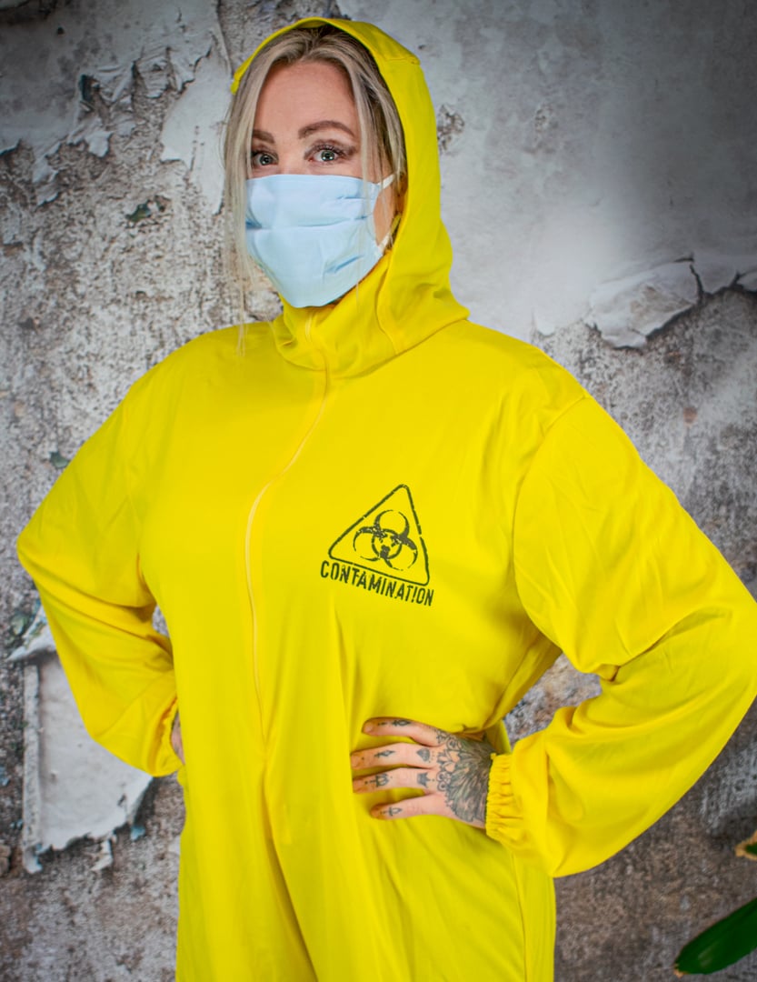 Costum combinat de contaminare pentru adulți