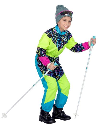 Costum combinezon de schi anii 80 pentru copii