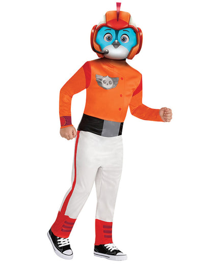 Déguisement combinaison et masque Swift Top Wing™ pour garçon orange et blanc
